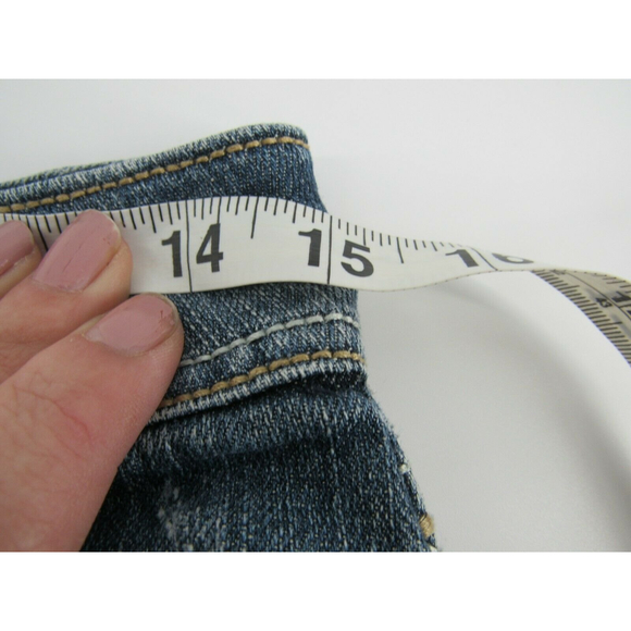 Cato Jeans relaxed fit bootcut leg Women's size 4 blue denim jeans Flap pockets - Picture 8 of 10